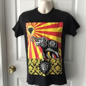 Audio Monkey Elephant Rising Sun Tshirt Small NWOT